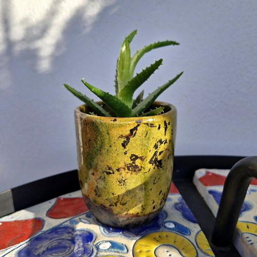 Mini květináč žlutozelený — foto 4