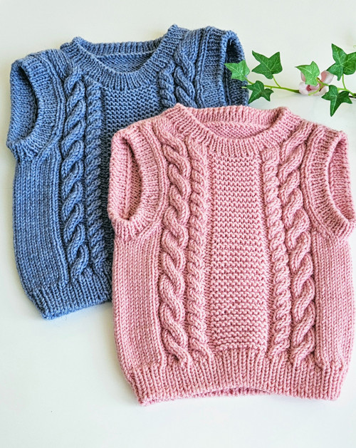 Dětská pletená vesta Denim — foto 4