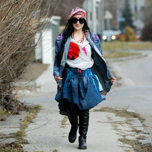 Origo mini jeans sukňa- SvM — foto 3