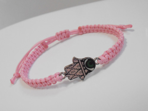 "Ochranná ruka - Hamsa" náramek (macramé) — foto 3