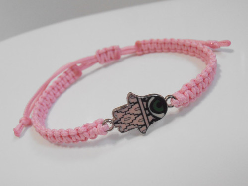 "Ochranná ruka - Hamsa" náramek (macramé) — foto 4