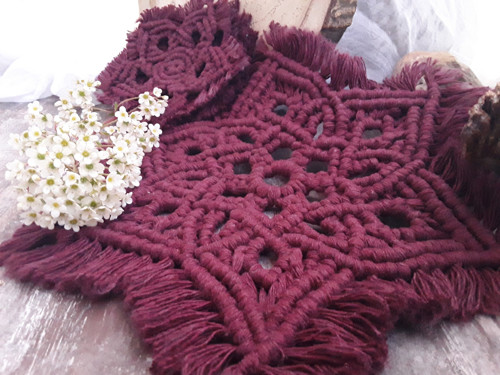 Prostírání macramé mandala "1+3" — foto 3