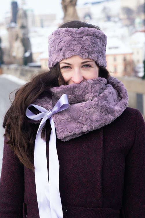 Kožešinová štóla - Lila — foto 5