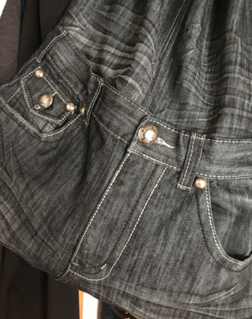 Džínový "bigbag" s kapsou na zip — foto 2