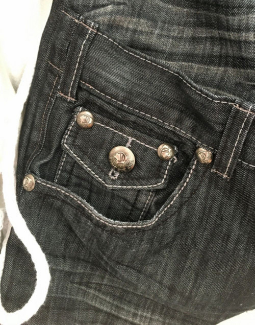 Džínový "bigbag" s kapsou na zip — foto 3