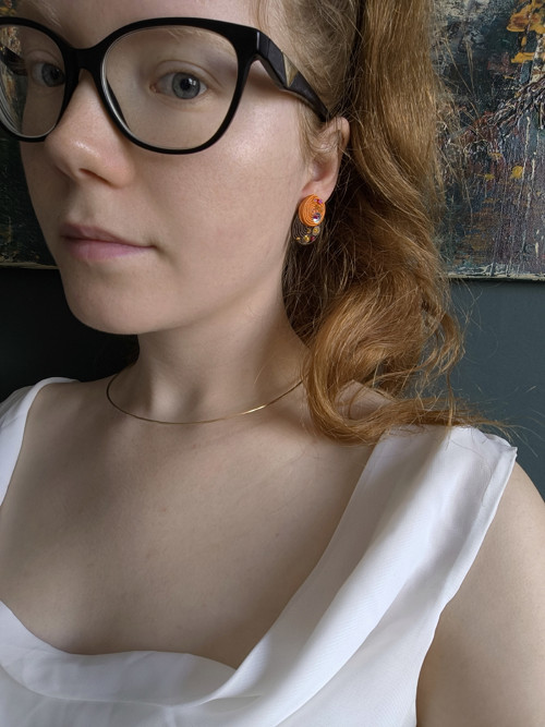 Soutache náušnice - Barvy podzimu — foto 2