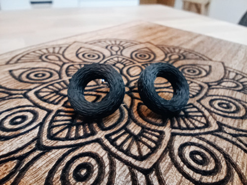 Náušnice Donut Matt black — foto 3