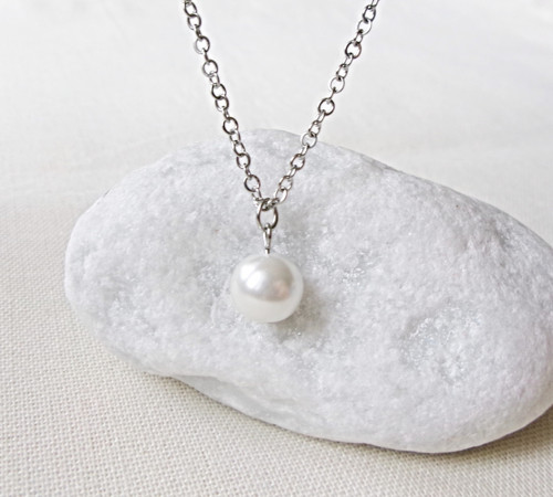 Náhrdelník shell perla bílá — foto 2
