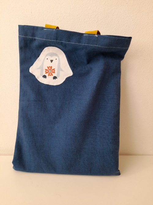 Taška modrá Winter Folk tučňák — foto 4