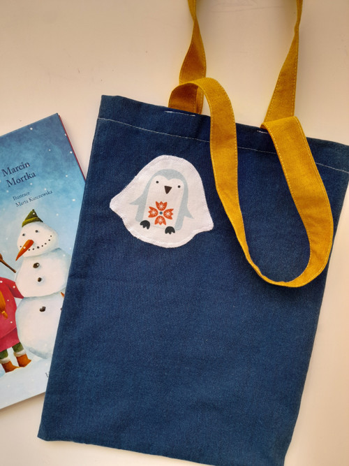 Taška modrá Winter Folk tučňák — foto 5
