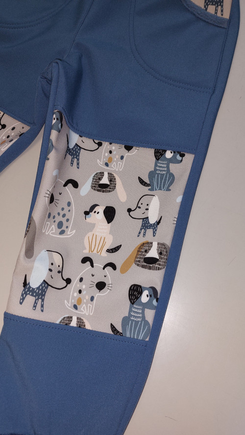 Kalhoty softshell, Pejsci+indigo modrá v.92 — foto 2