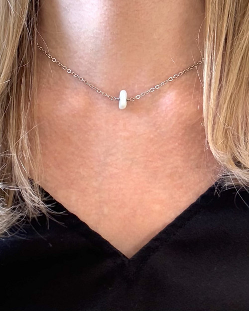 Náhrdelník s amazonitem rhodium — foto 3