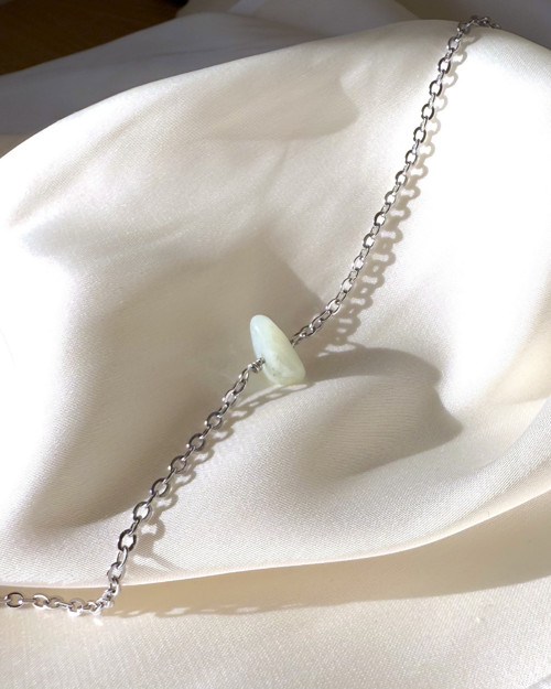 Náhrdelník s amazonitem rhodium — foto 2
