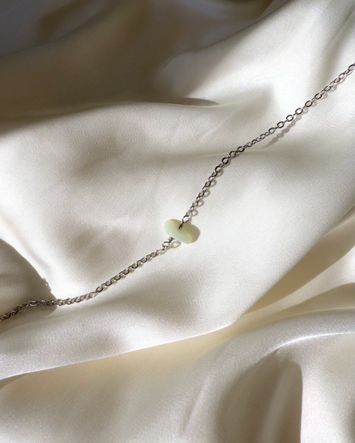Náhrdelník s amazonitem rhodium — foto 4