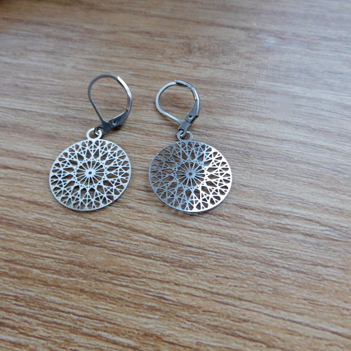 Naušnice -Lehoučké jak pírko- mandala — foto 4