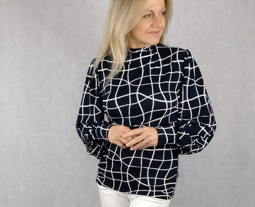 Elegantní tričko tmavě modré — foto 5