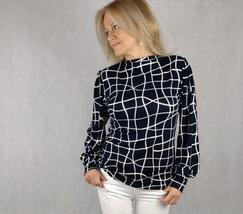 Elegantní tričko tmavě modré — foto 4