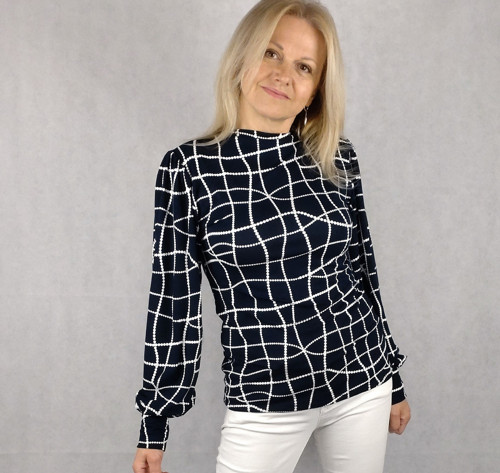 Elegantní tričko tmavě modré — foto 2