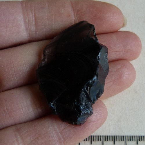Obsidián kouřový surový - 4,5 cm - Extra! — foto 4