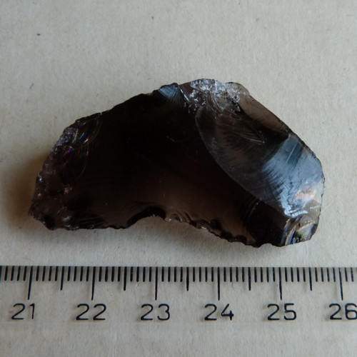 Obsidián kouřový surový - 5 cm - Extra! — foto 5