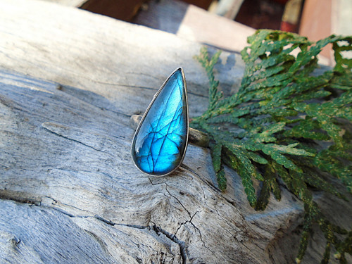 Strieborny prsteň Ag 925 Labradorit — foto 2