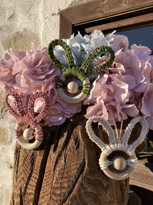 Macramé zajíček ozdoba — foto 3