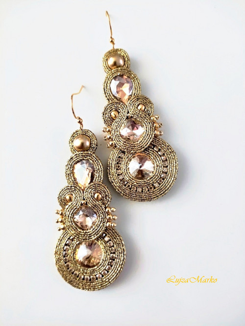 Arleta soutache / sutaš náušnice — foto 4