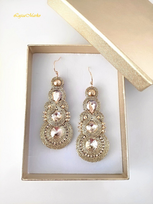 Arleta soutache / sutaš náušnice — foto 5