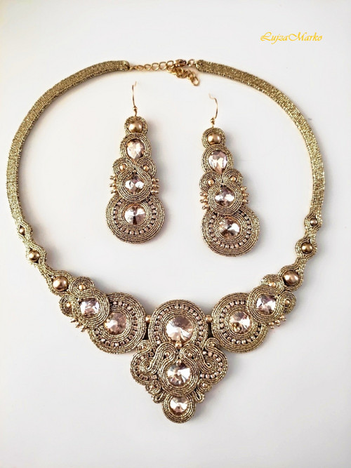 Arleta soutache / sutaš náušnice — foto 6