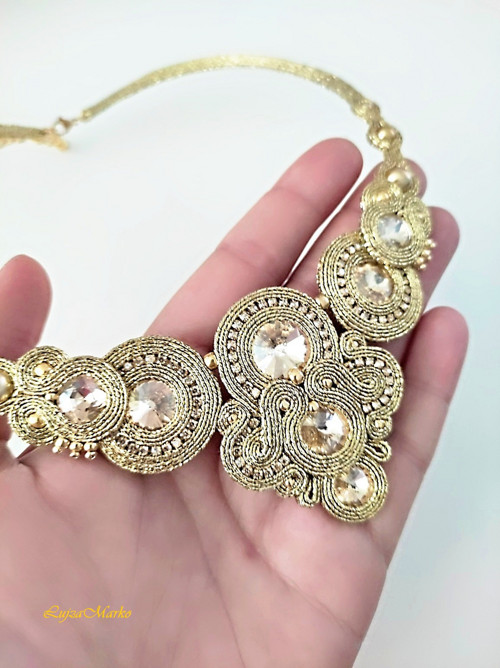 Arleta soutache / sutaš náhrdelník — foto 4