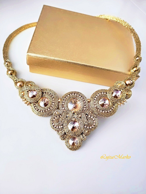 Arleta soutache / sutaš náhrdelník — foto 5