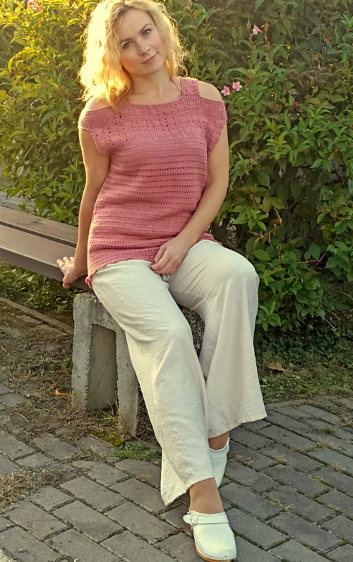 Náhrdelník - dutinkový - MACRAMÉ - květinky — foto 6