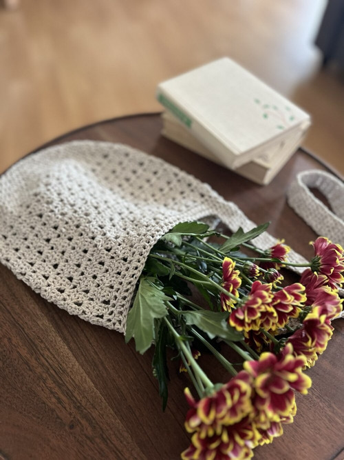 Háčkovaná kabelka Diamond Market Bag — foto 4
