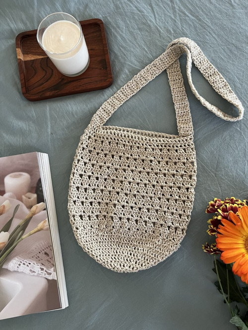 Háčkovaná kabelka Diamond Market Bag — foto 2