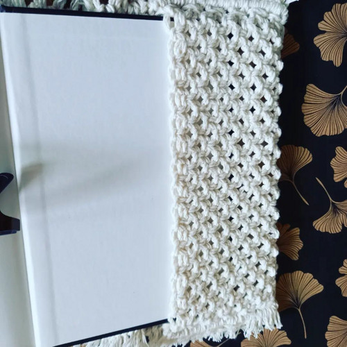 Boho obal na knihu / smetanový — foto 4