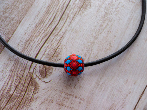 Ručně malovaný korálkový choker — foto 3