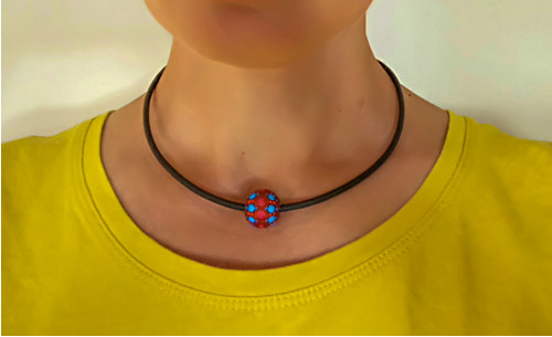 Ručně malovaný korálkový choker — foto 6