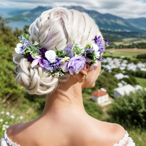 Svatební půlvěneček do vlasů Lavender — foto 3