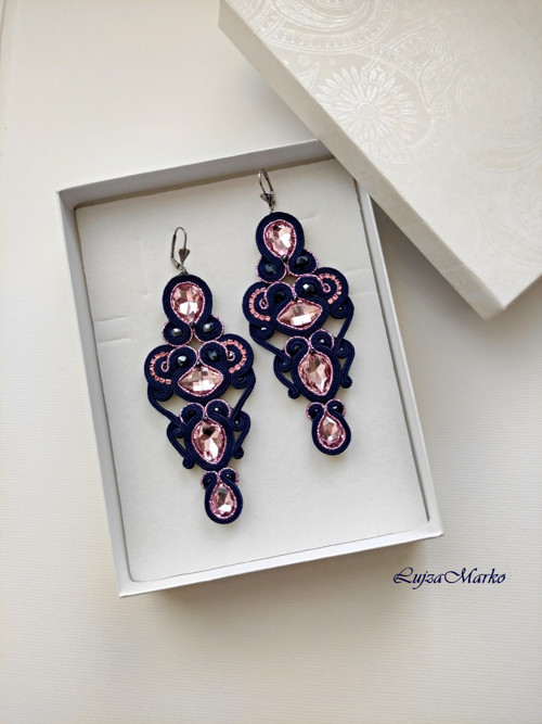 Molly soutache / sutaš náušnice — foto 2