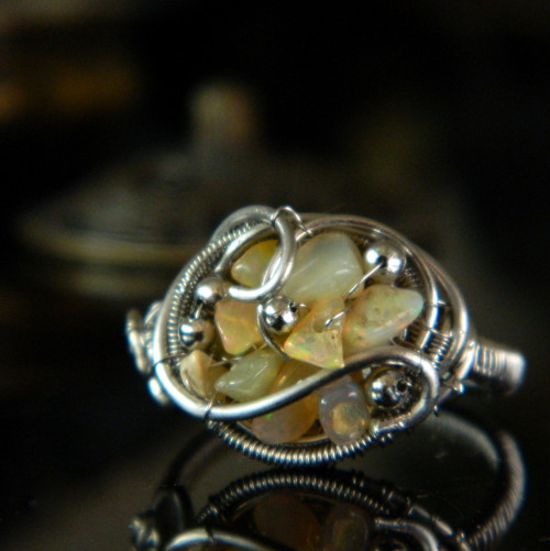 Otevřený zlomkový opálový prsten — foto 5