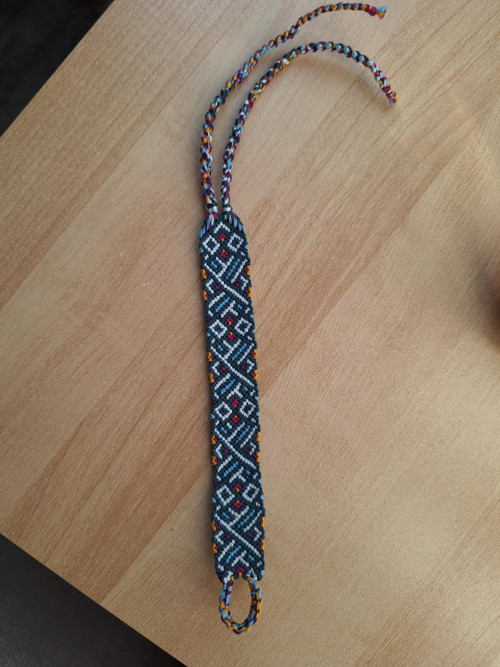 Macramé náramek bílá očka — foto 2