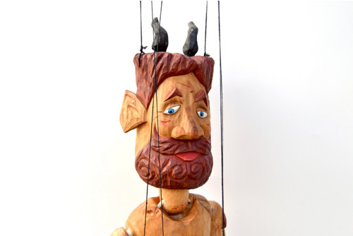 Faun / ručně vyřezávaná loutka / 55cm — foto 6