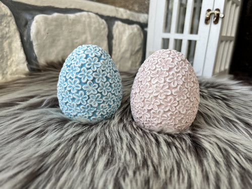 3D Květinové vejce (světle modrá) — foto 2