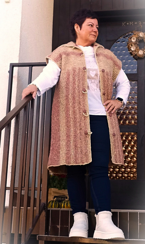 Náhrdelník - dutinkový - MACRAMÉ - velký květ — foto 6