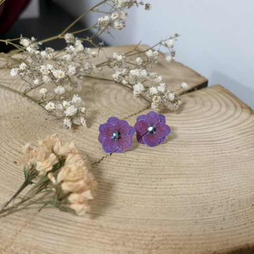 Náušnice puzety Hortenzie Piccola Viola — foto 2
