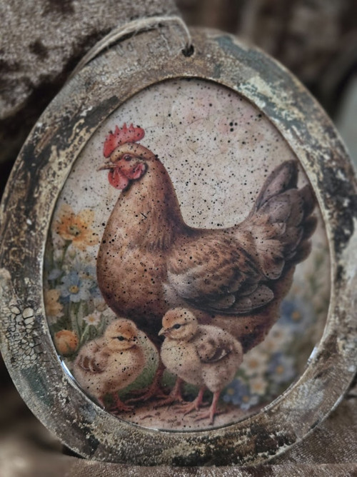 Originální vintage obrázek s rámem — foto 4
