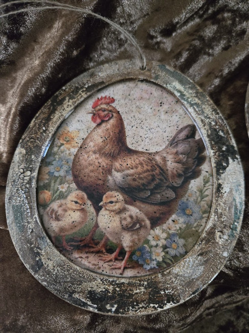 Originální vintage obrázek s rámem — foto 2