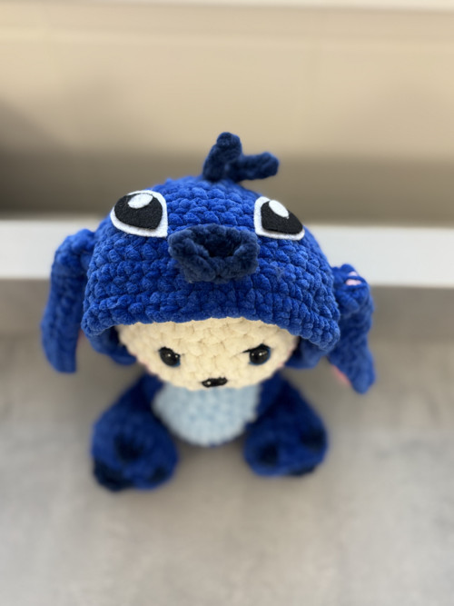 Háčkovaný medvídek ve stitch oblečku — foto 2