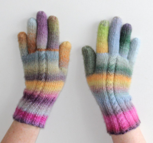 Rukavice pletené ručně Pastely merino — foto 4