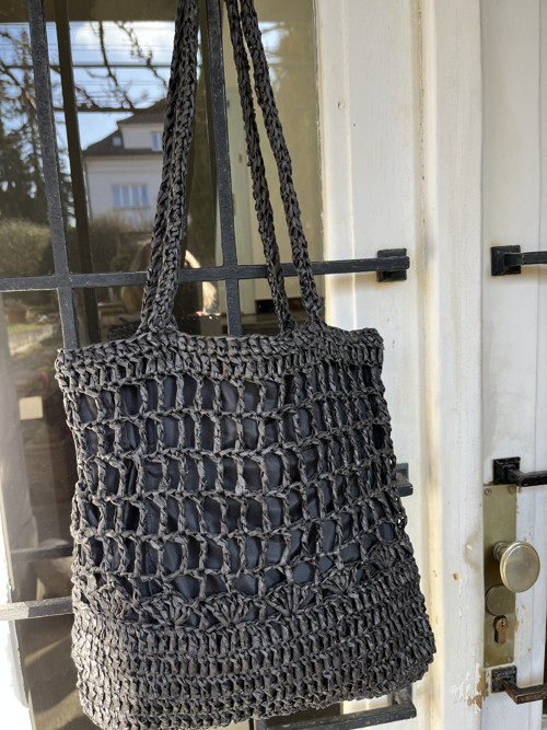 Taška háčkovaná černá — foto 4